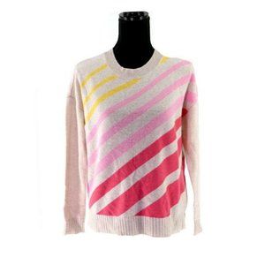 💯% Cashmere Diagonal-Striped Sweater